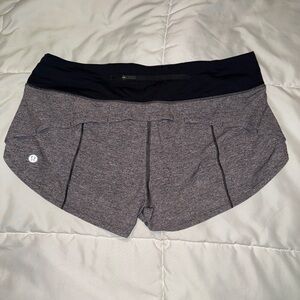lululemon athletica Gray and Black Athletic Shorts